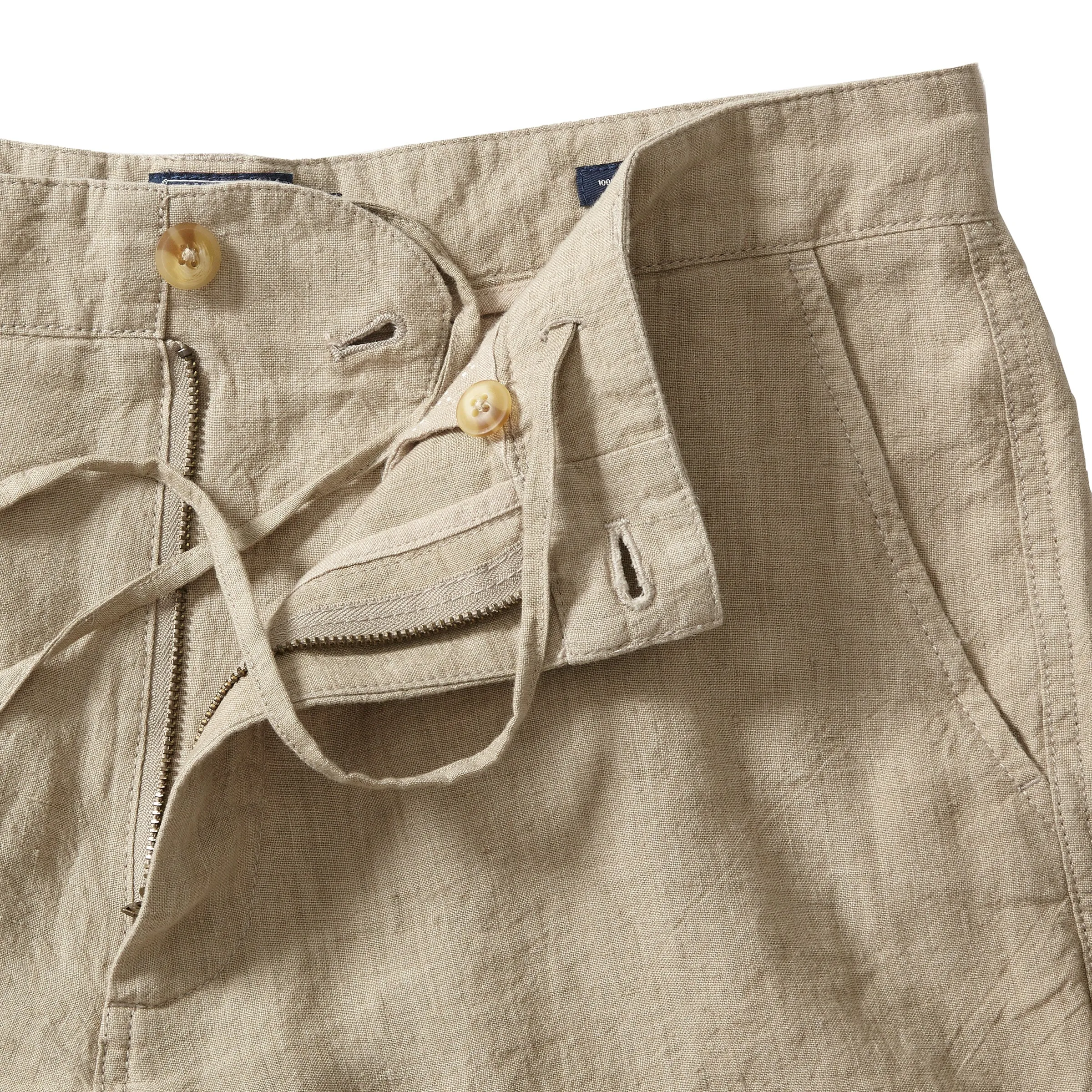 Aventura Washed Linen Shorts  - Safari