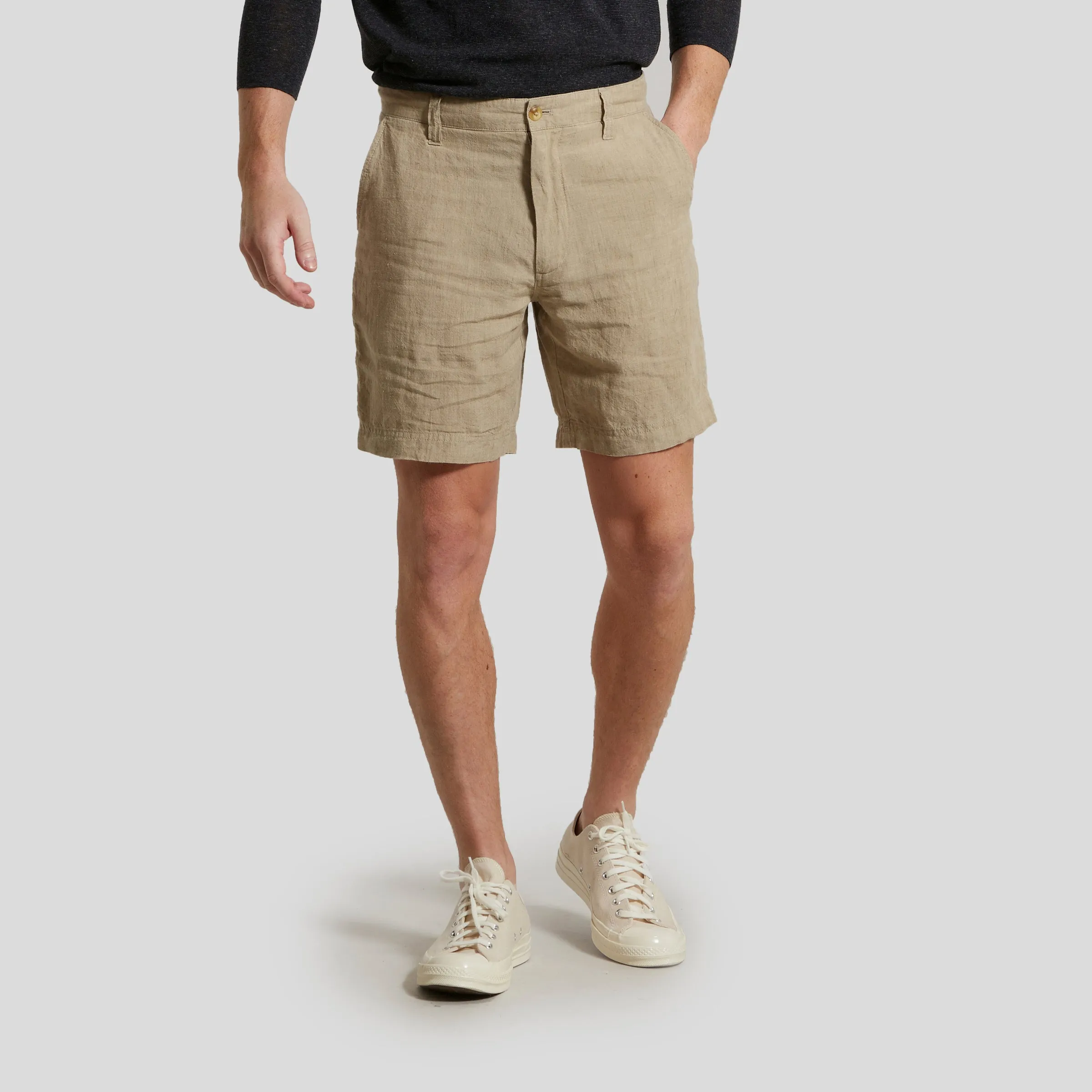 Aventura Washed Linen Shorts  - Safari