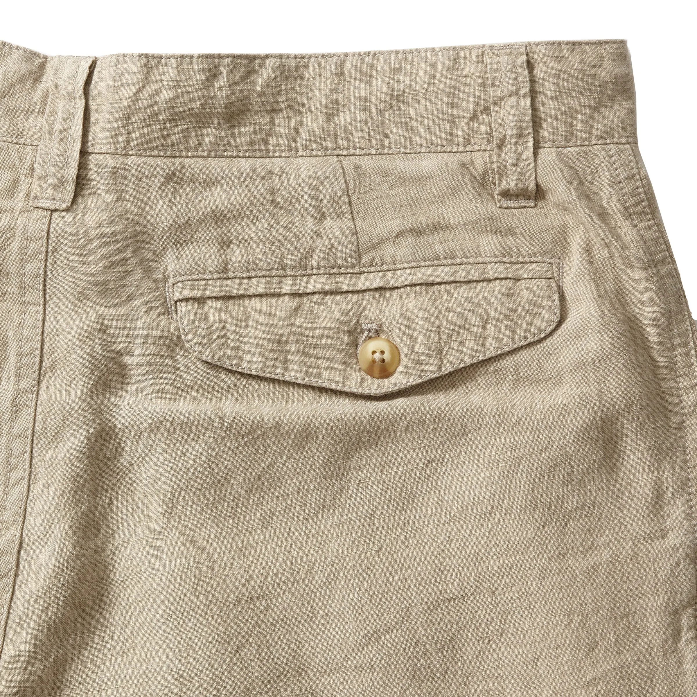 Aventura Washed Linen Shorts  - Safari