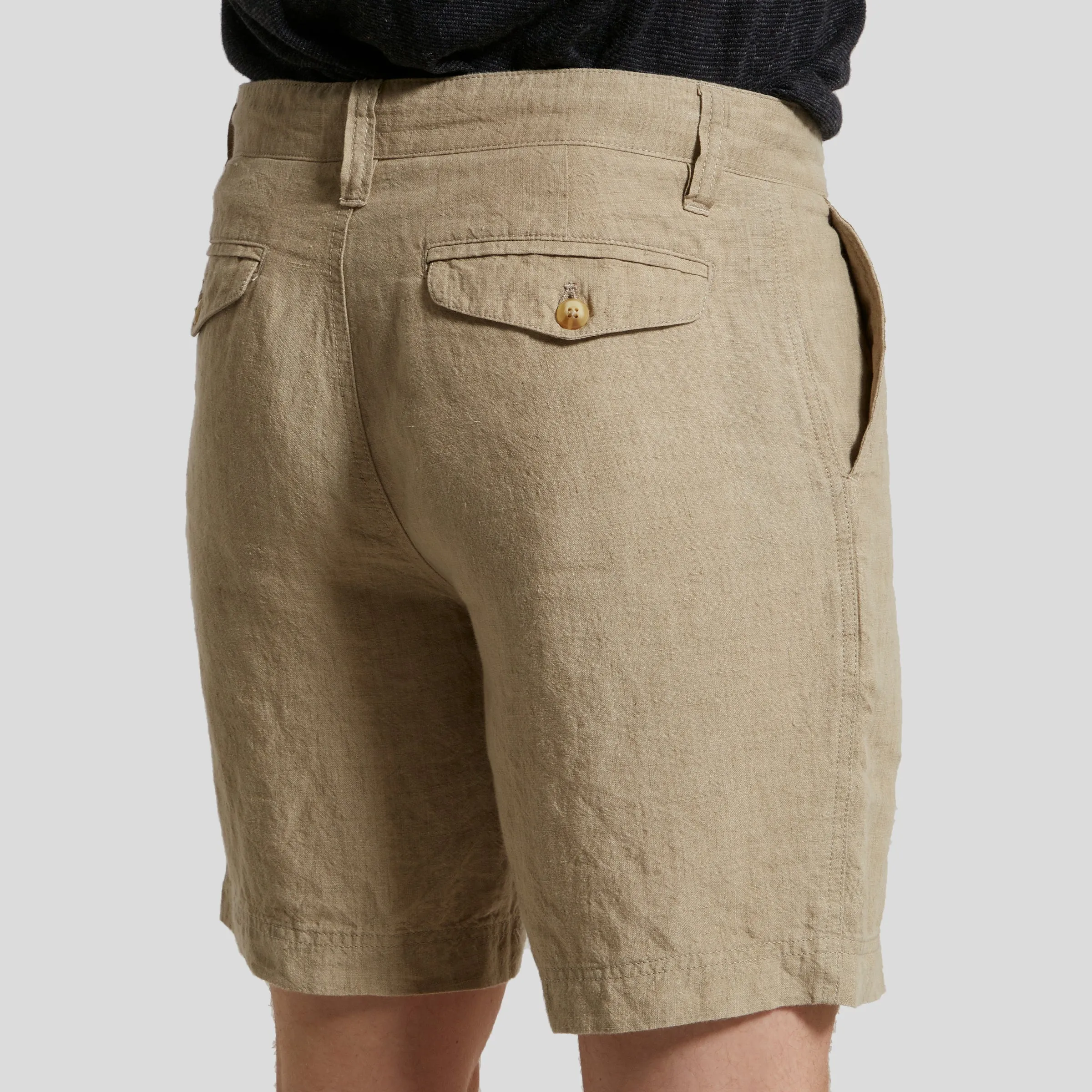 Aventura Washed Linen Shorts  - Safari