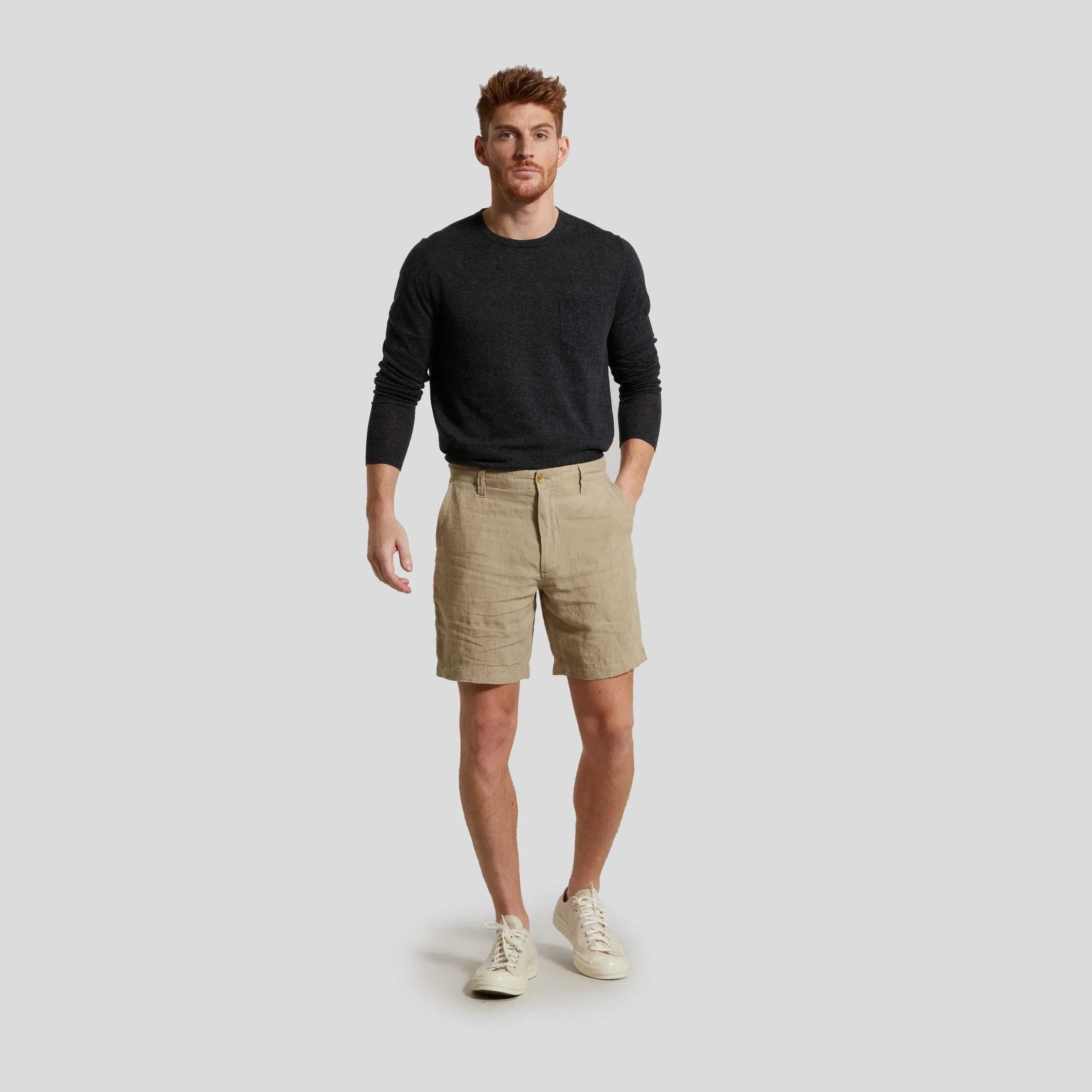 Aventura Washed Linen Shorts  - Safari