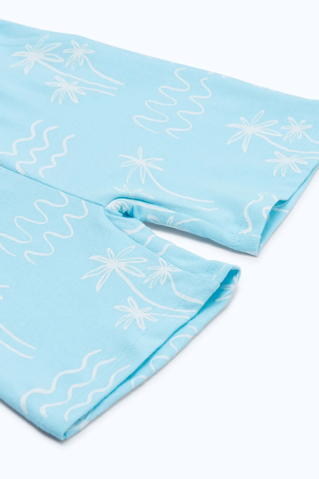 Baby Boys Blue Palm Printed Active Shorts