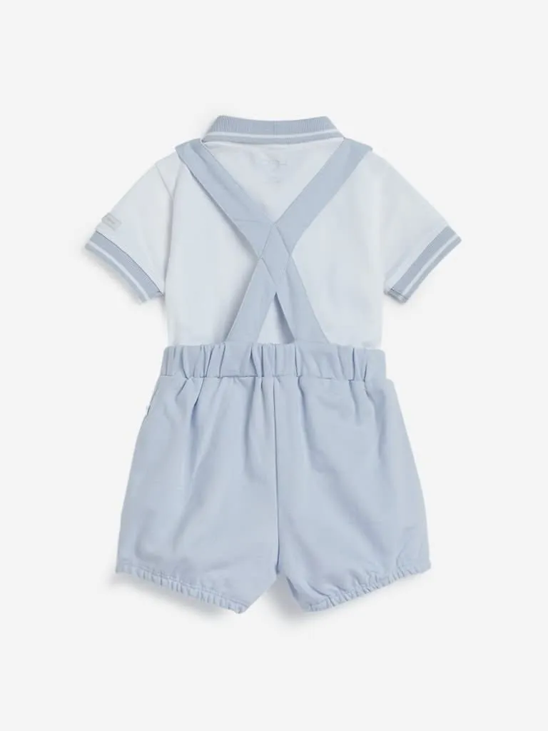 Baby HOP Light Blue T-Shirt And Shorts Set