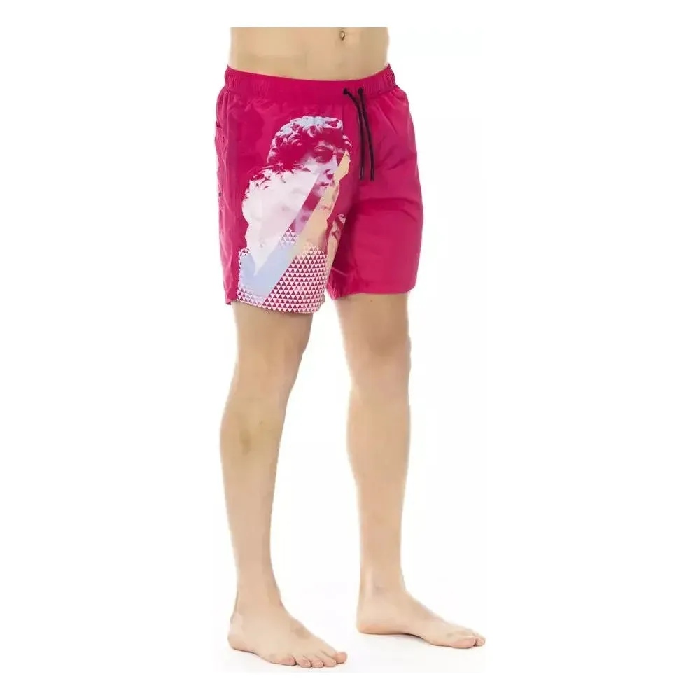 Bikkembergs Fuchsia Polyester Men Swim Short