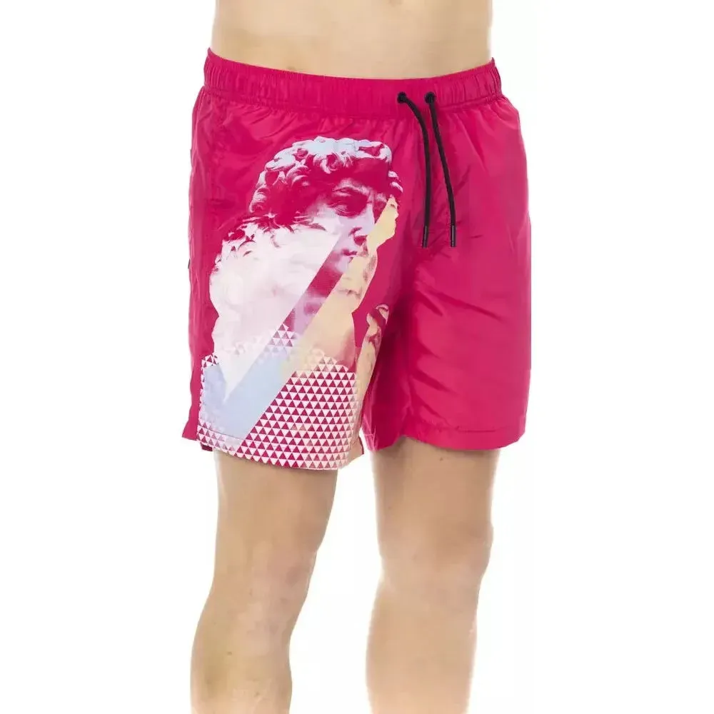 Bikkembergs Fuchsia Polyester Men Swim Short