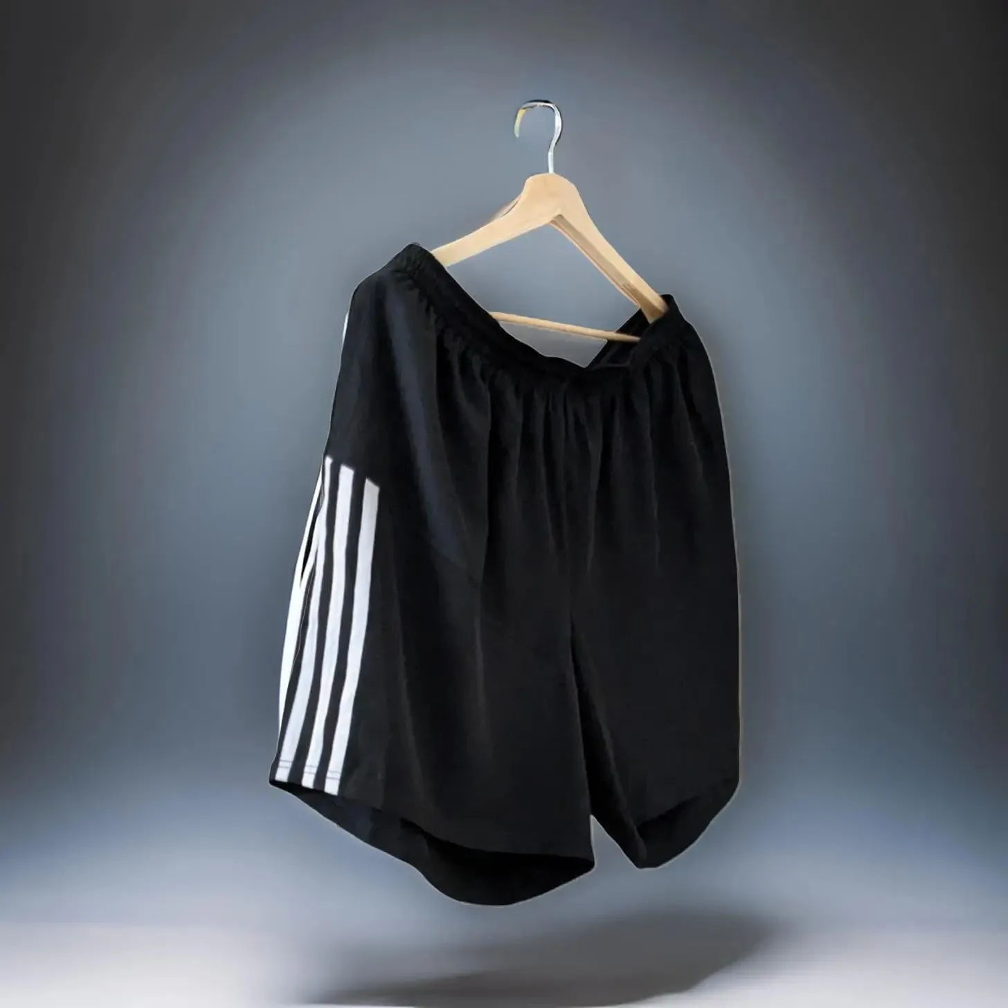 Black Striped Gym Shorts