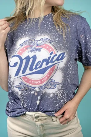 Bleached Merica Softstyle Adult T-Shirt