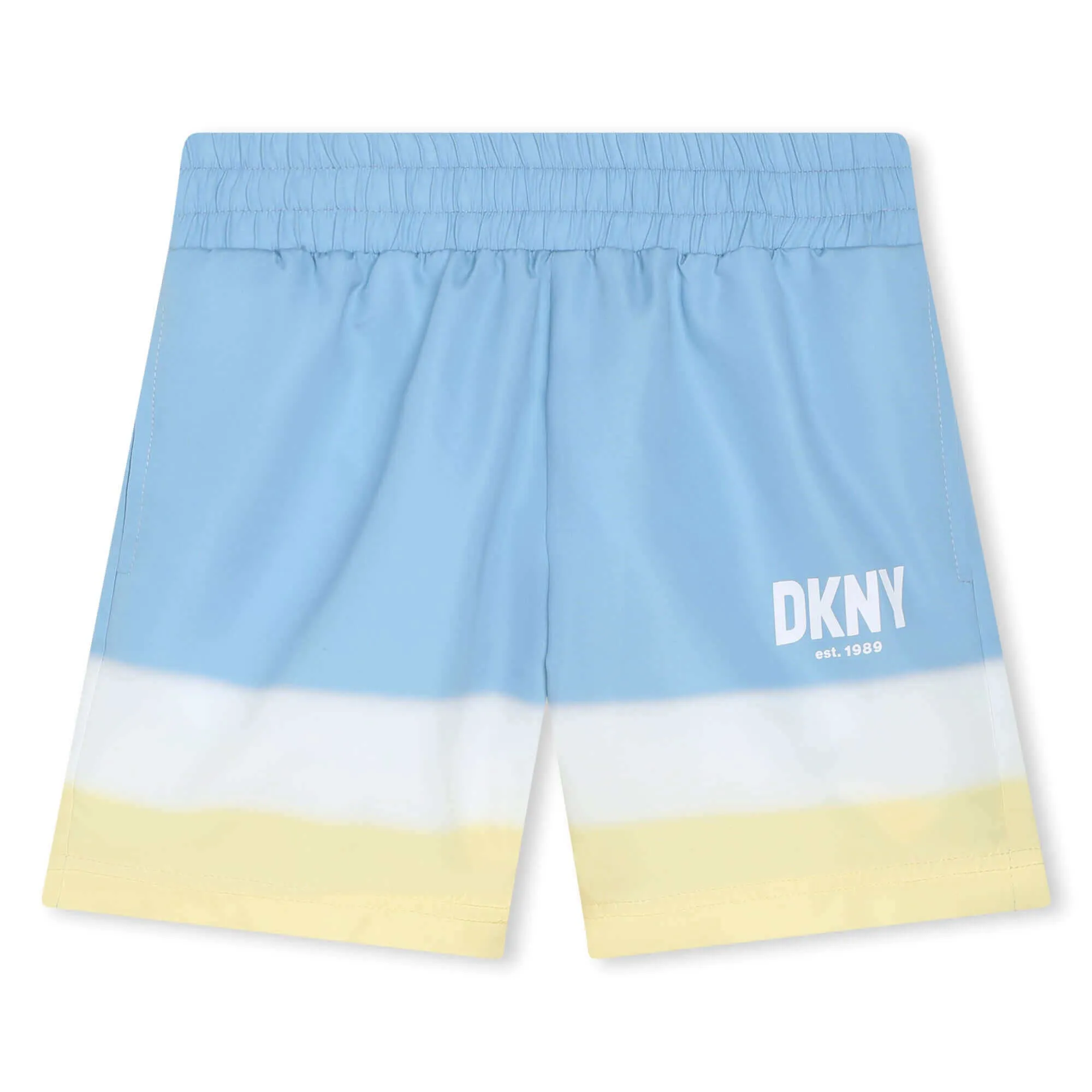 Boys Blue & Lemon Block Swim Shorts