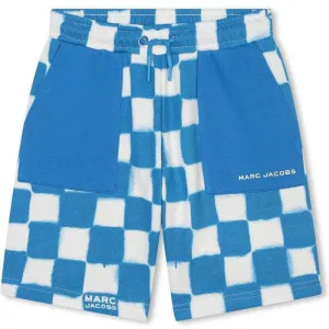 Boys Blue & White Checked Shorts