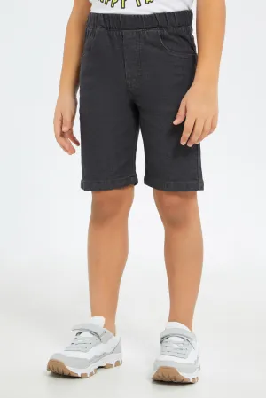 Boys Charcoal Denim Shorts