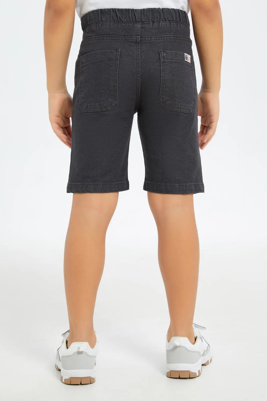 Boys Charcoal Denim Shorts