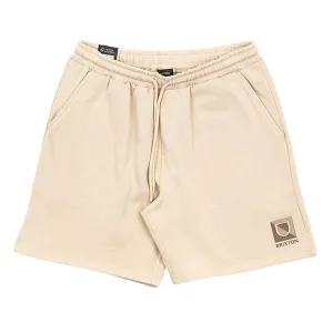 Brixton Beta Split Fleece Shorts - Beige