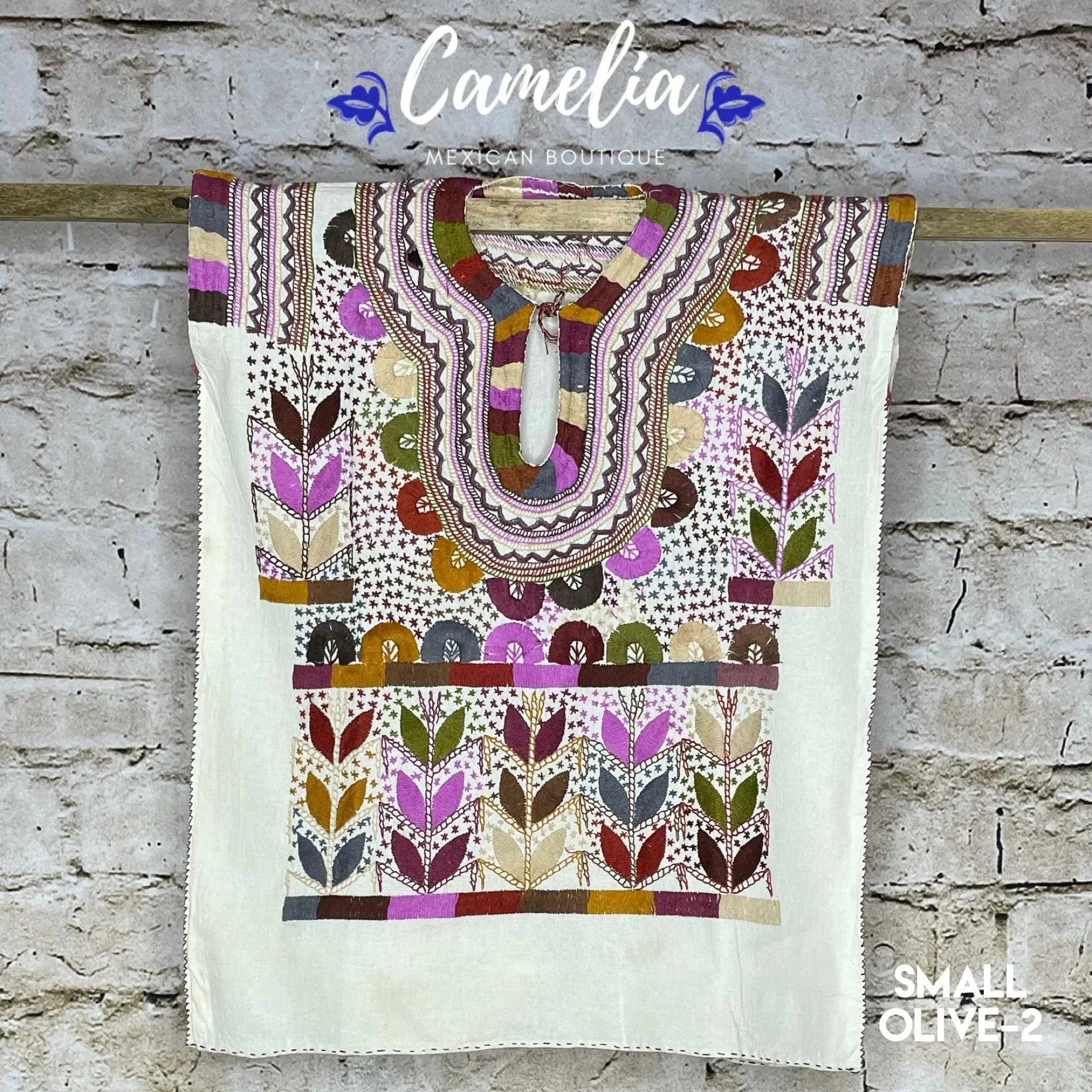 Corn Motif Mexican Blouse Sleeveless