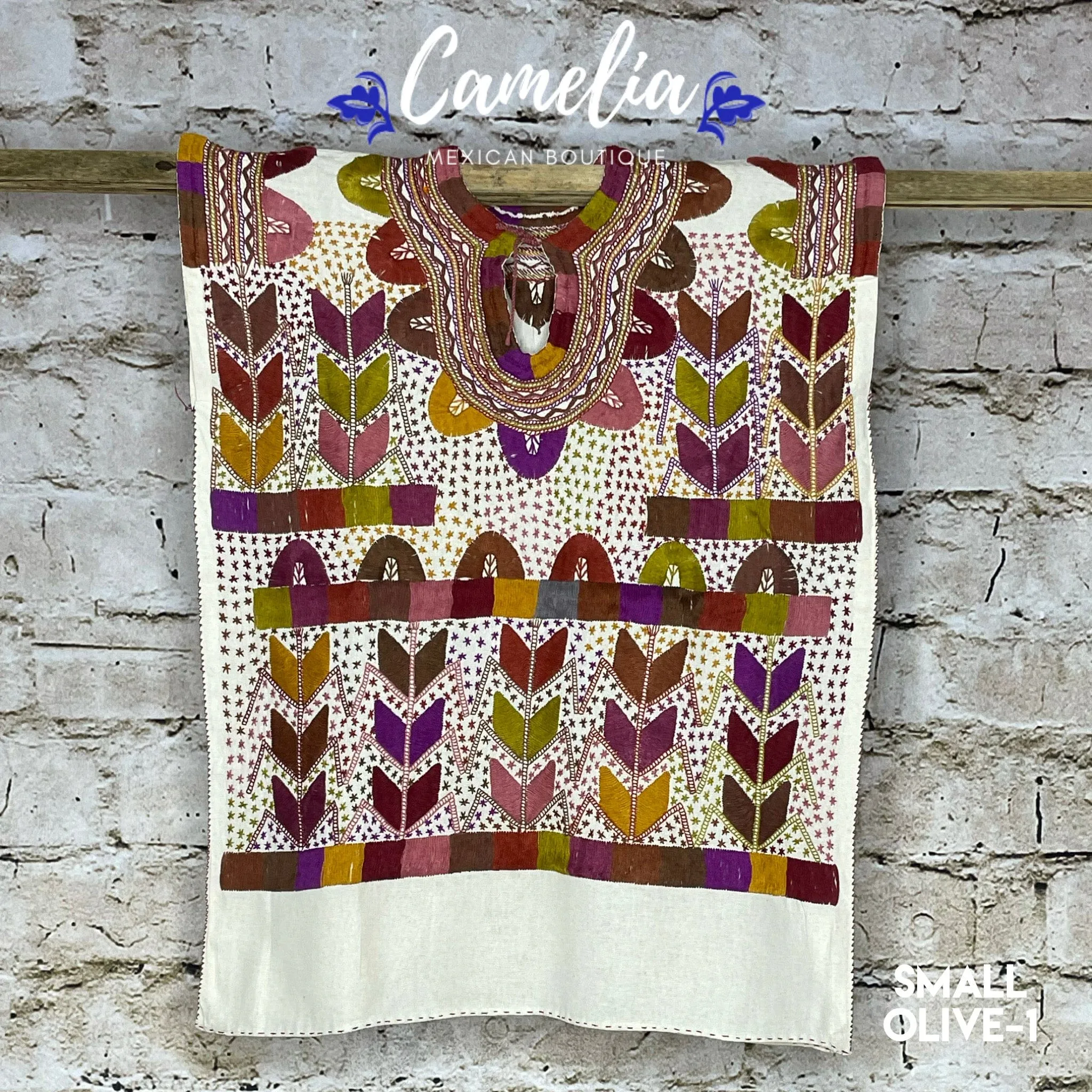 Corn Motif Mexican Blouse Sleeveless