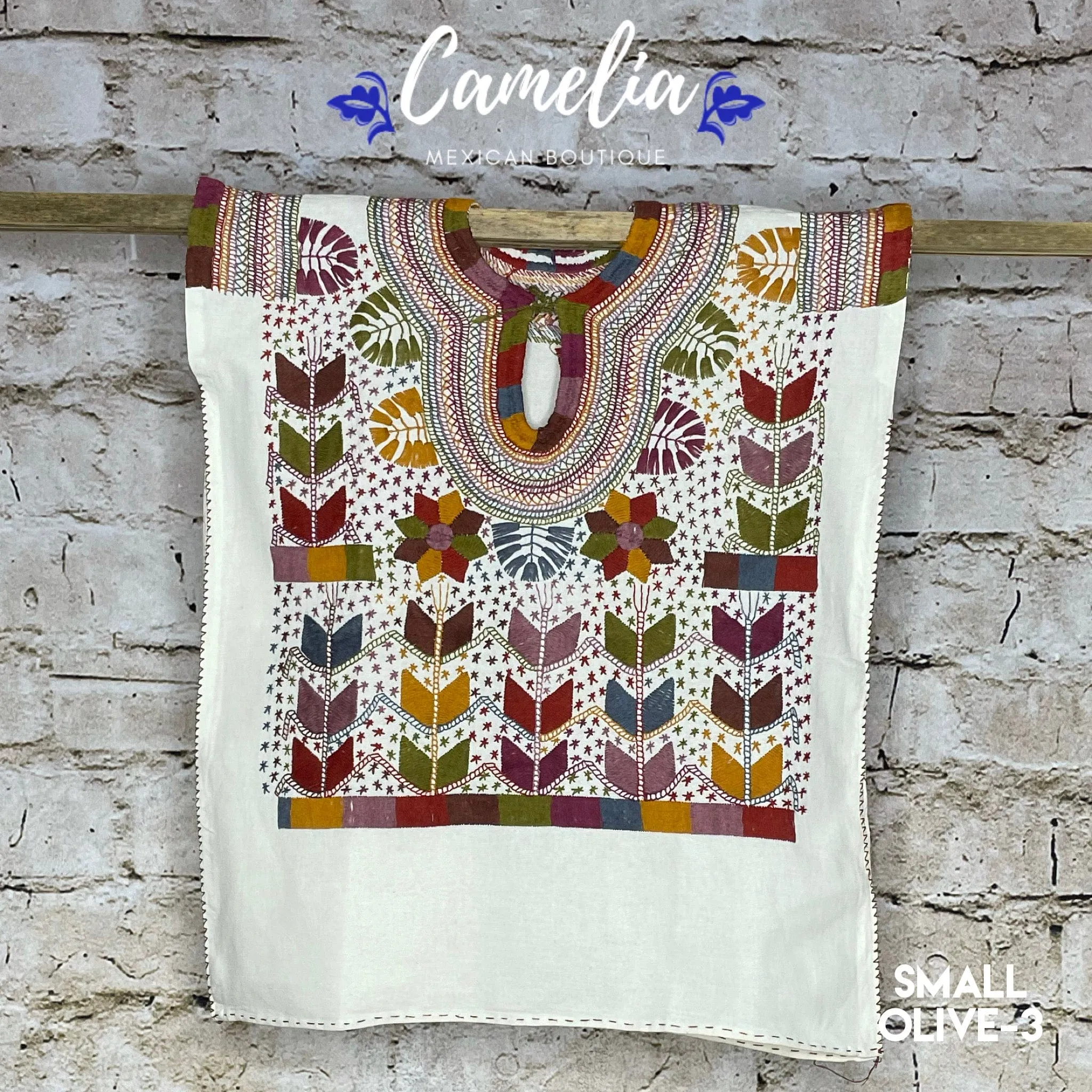 Corn Motif Mexican Blouse Sleeveless