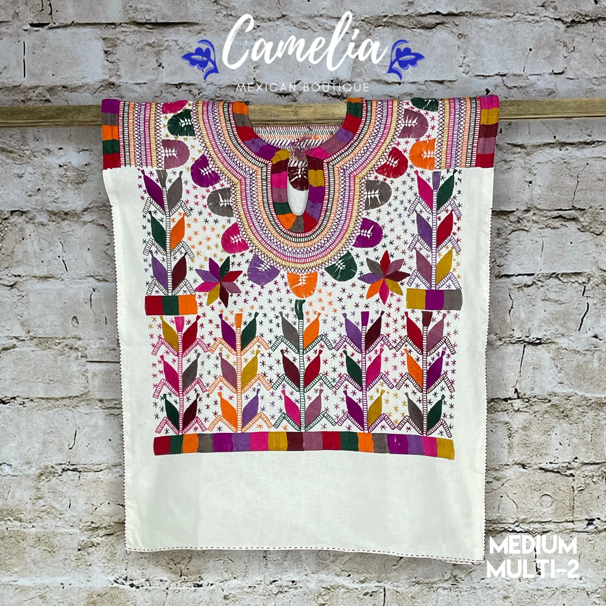 Corn Motif Mexican Blouse Sleeveless