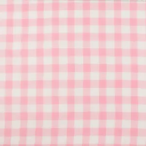 Crepe Chiffon - DAISY - Big Checks - Pink