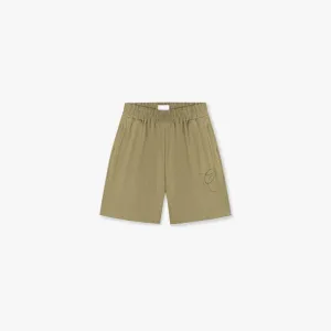 CROYEZ SEERSUCKER SHORTS - WASHED OLIVE