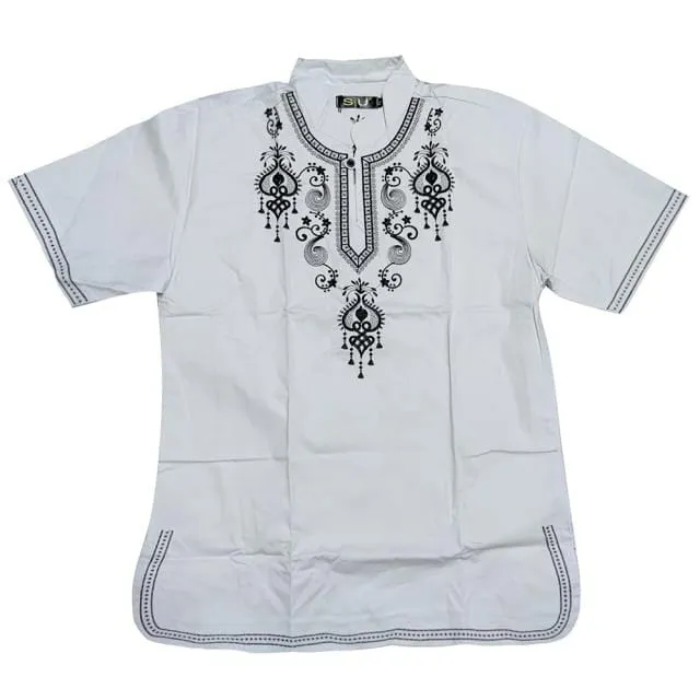 Dashikiage Embroidered African Men's Hippie Vintage Top Haute Tribal Blouse Dashiki Nigerian Native Ankara T-shirt