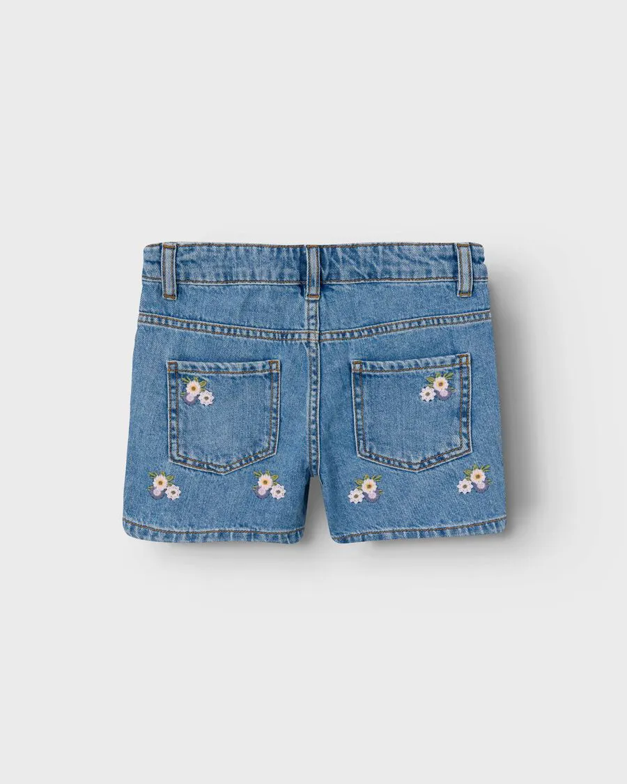 Girls Bella Denim Shorts in Medium Blue Denim