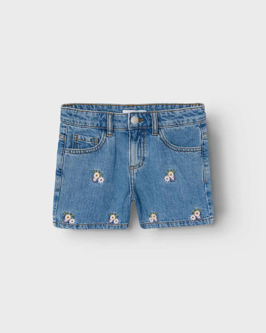 Girls Bella Denim Shorts in Medium Blue Denim