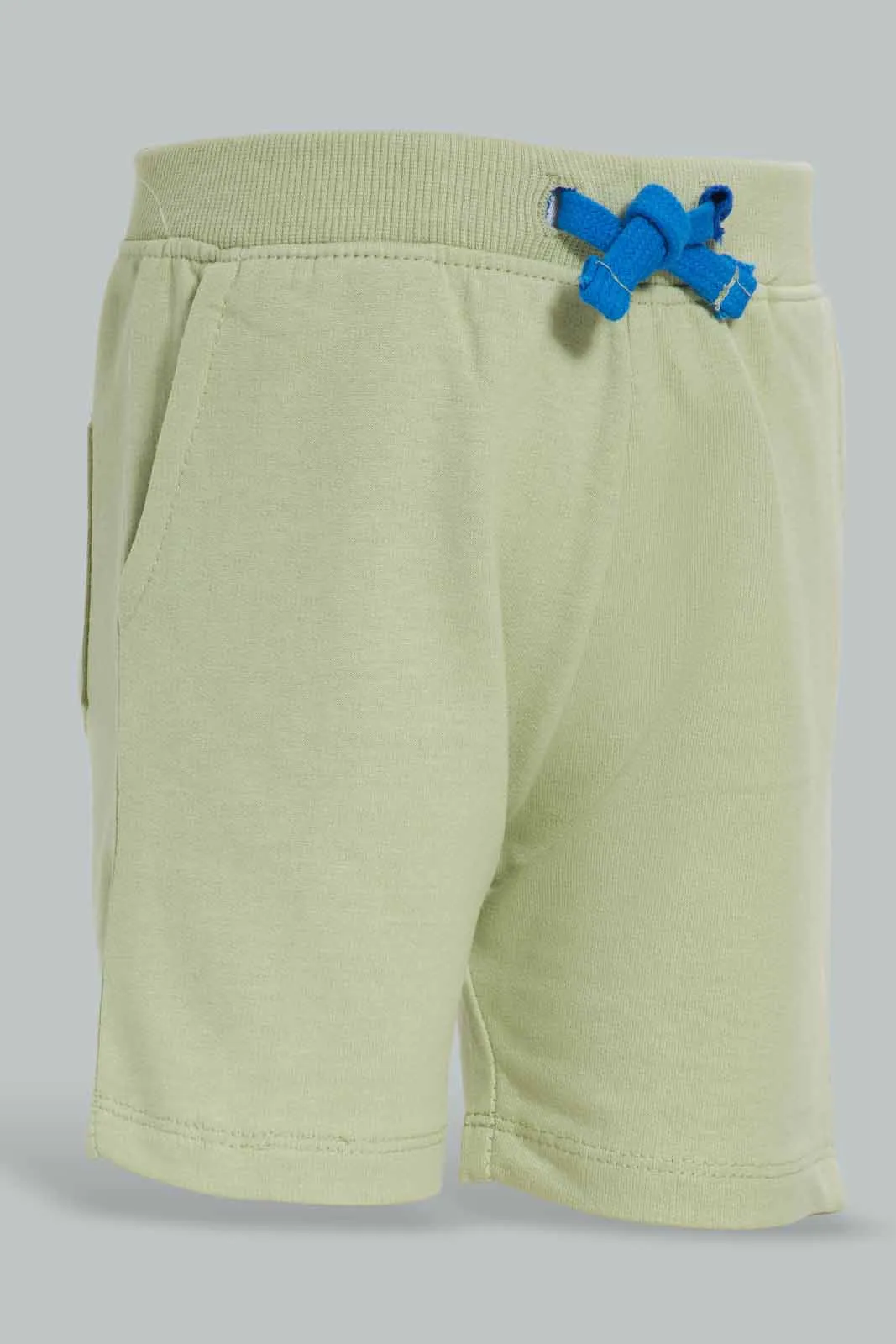 Green Pull On Shorts For Baby Boys