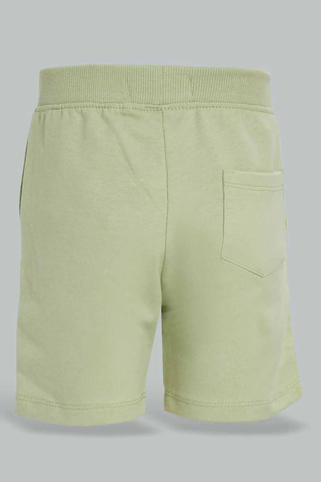 Green Pull On Shorts For Baby Boys