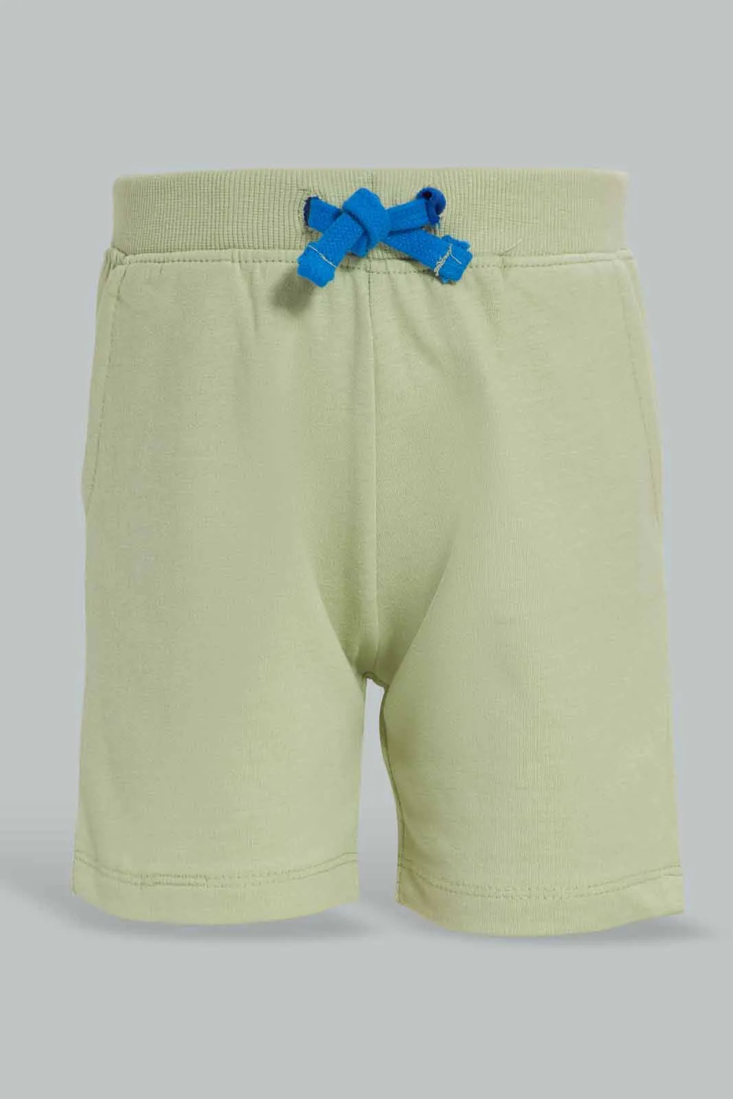 Green Pull On Shorts For Baby Boys