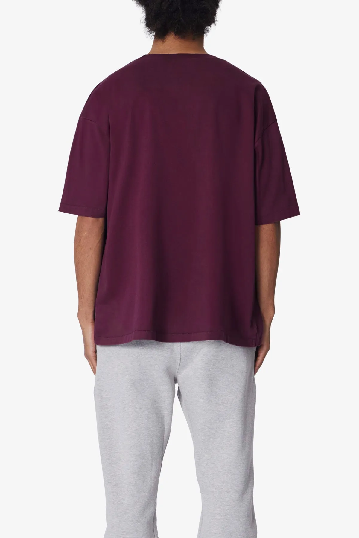 Heavy Every Day Boxy Tee - Burgundy