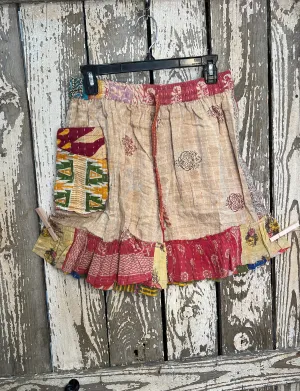 Kantha Sunrise "Patchwork" Shorts by Jaded Gypsy