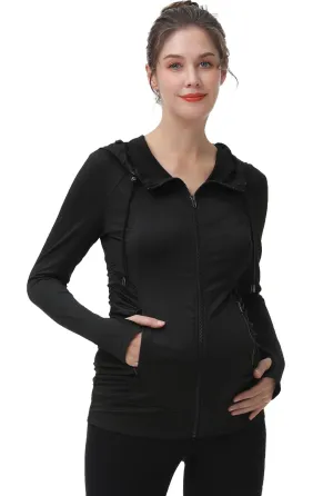 Kimi   Kai Maternity "Momo" Ruched Performance Jacket