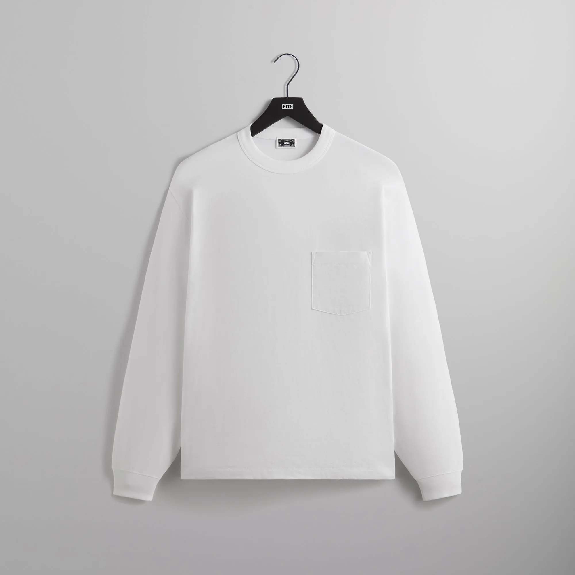 Kith Long Sleeve Leonard Pocket Tee - White