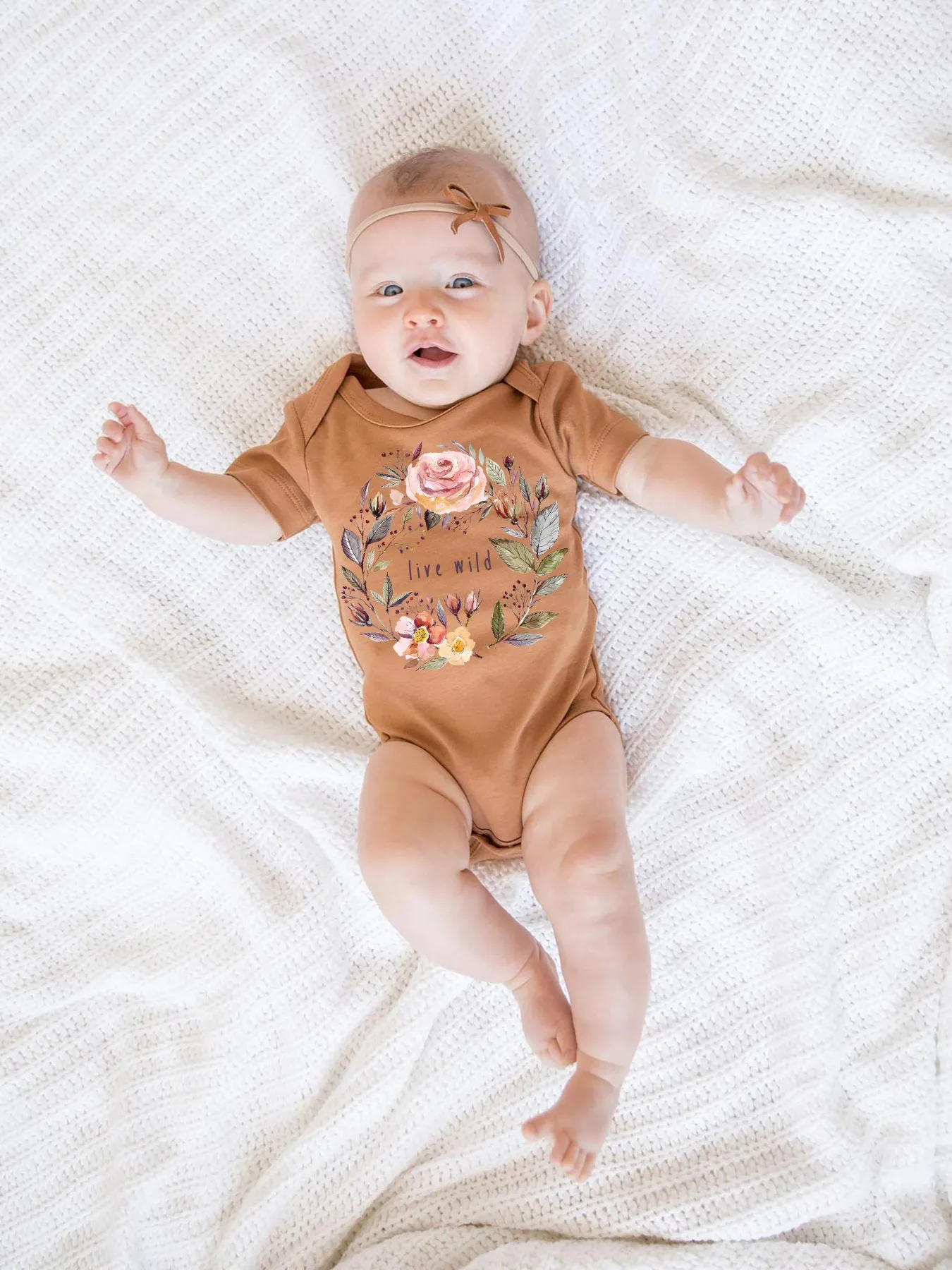 Live Wild Floral Organic Baby Onesie®