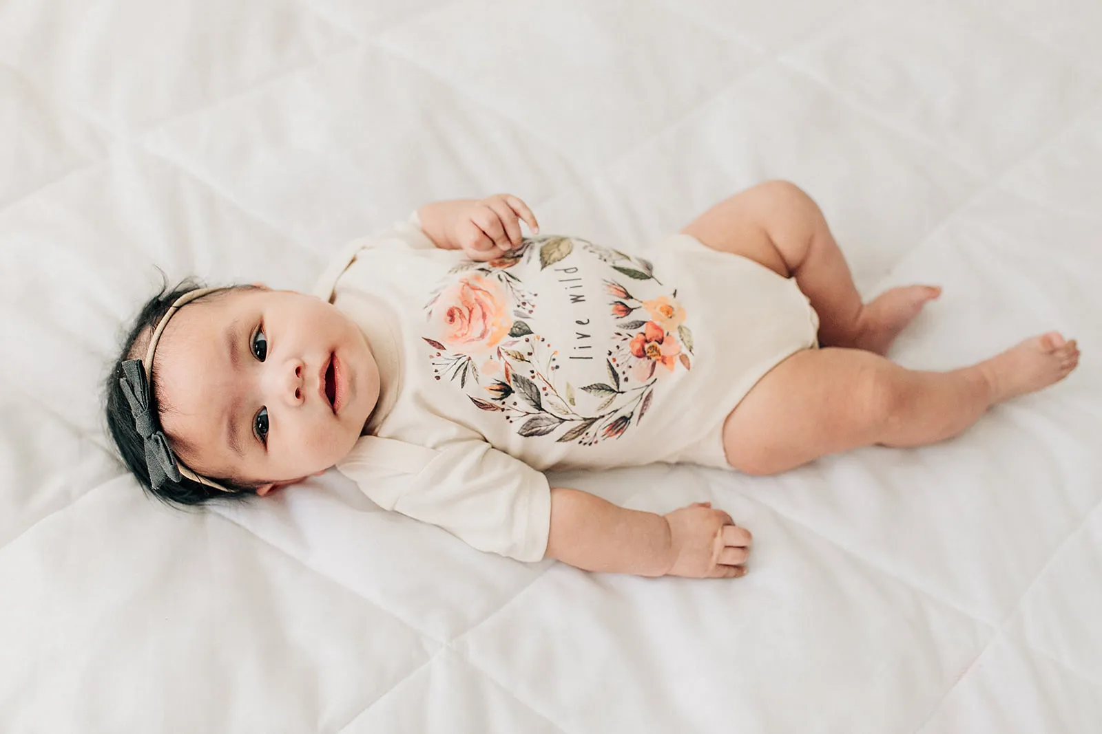 Live Wild Floral Organic Baby Onesie®