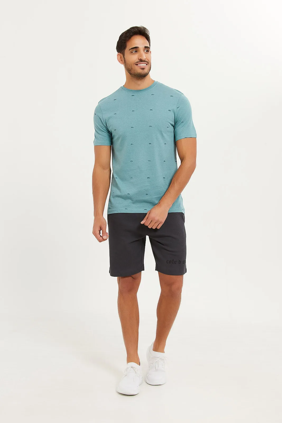 Men Charcoal Lounge Shorts