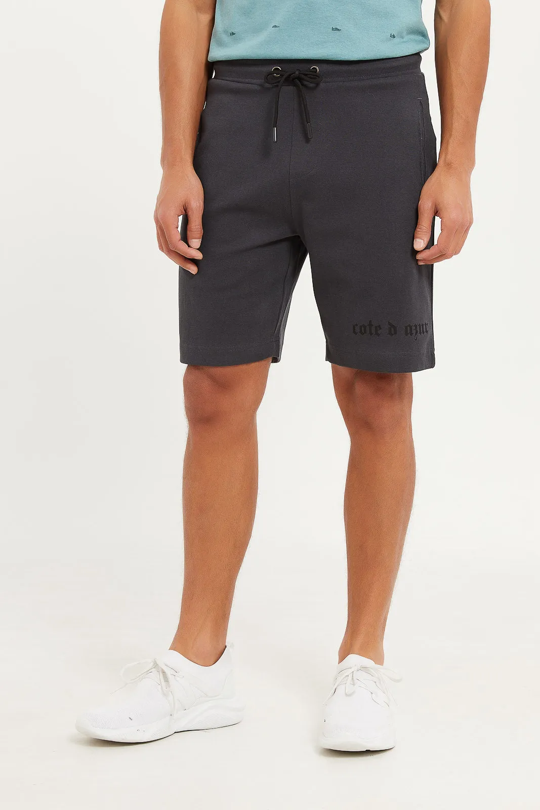 Men Charcoal Lounge Shorts