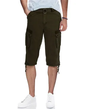 Men's Capri Cargo Shorts with X-Ray Belt