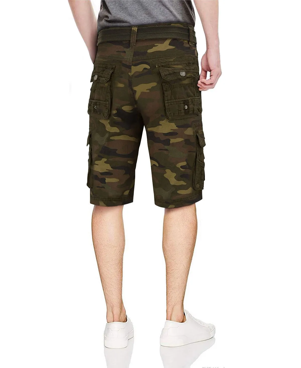 Men's Cargo Shorts with Snap Belt X-Ray, Multi