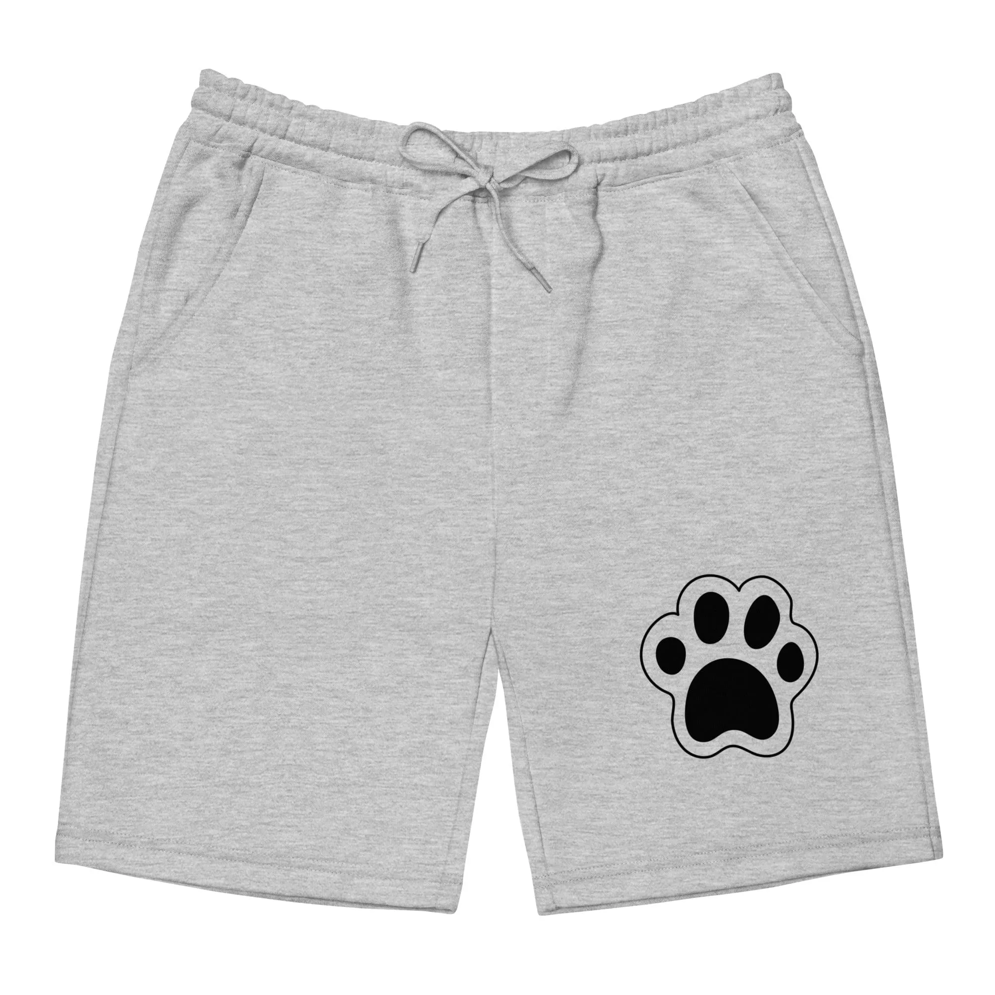 Men's Fleece Shorts with Paw Print