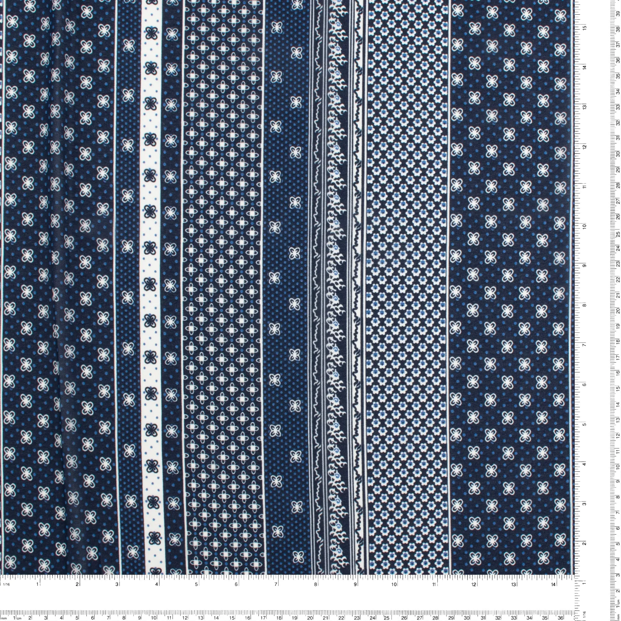 Novelty Printed Chiffon - 341 - Navy