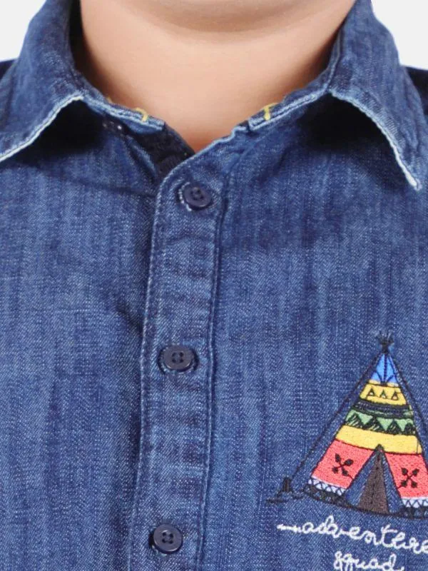 One Friday Dark Blue Denim Adventure Shirt