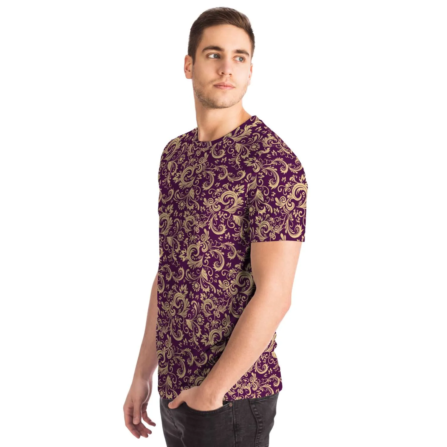 Oriental Floral Pattern - Amethyst | Unisex T-Shirt | Mandalazed