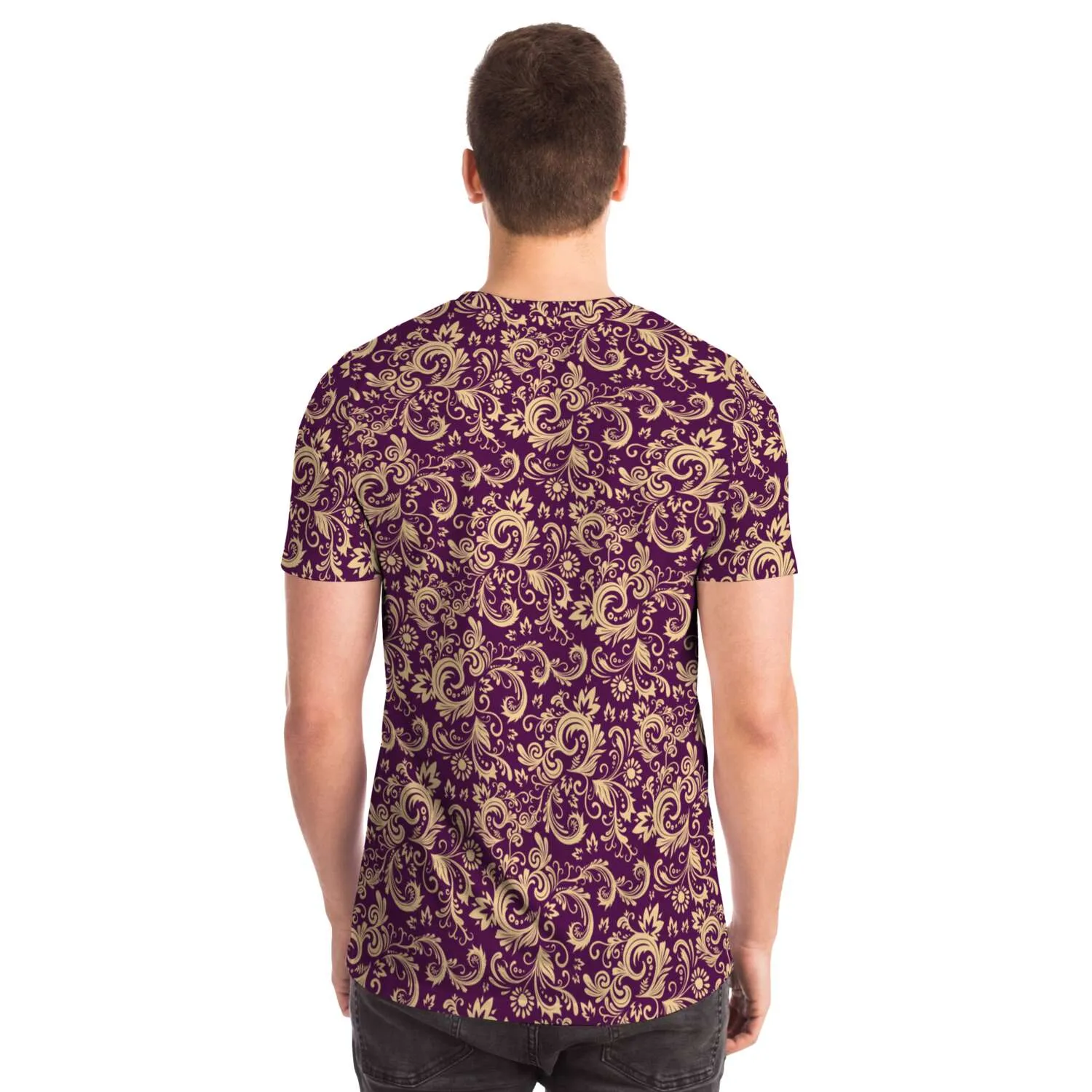 Oriental Floral Pattern - Amethyst | Unisex T-Shirt | Mandalazed