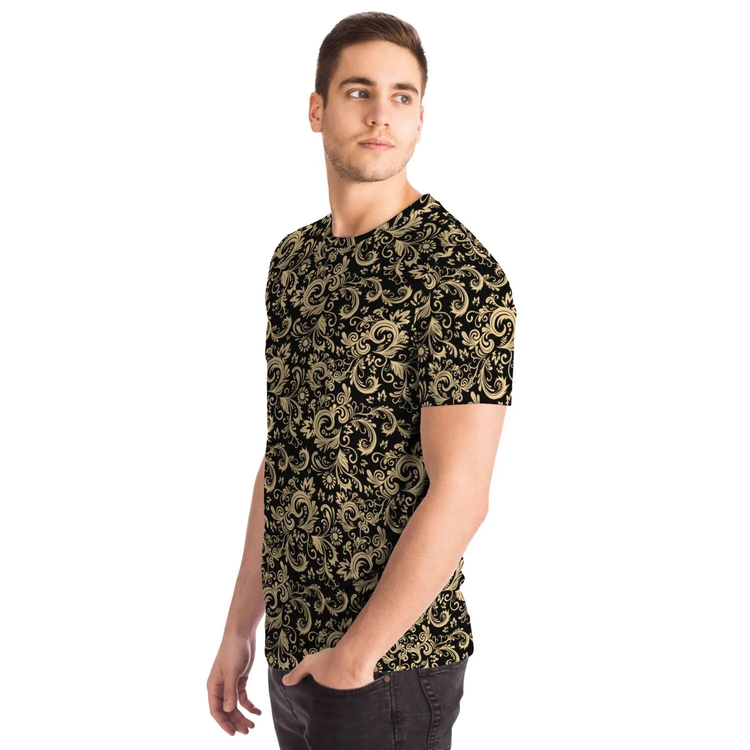 Oriental Floral Pattern - Onyx | Unisex T-Shirt | Mandalazed