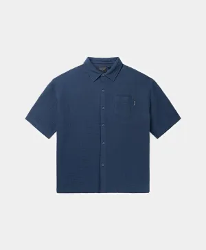 Pageant Blue Enzi Seersucker Shirt