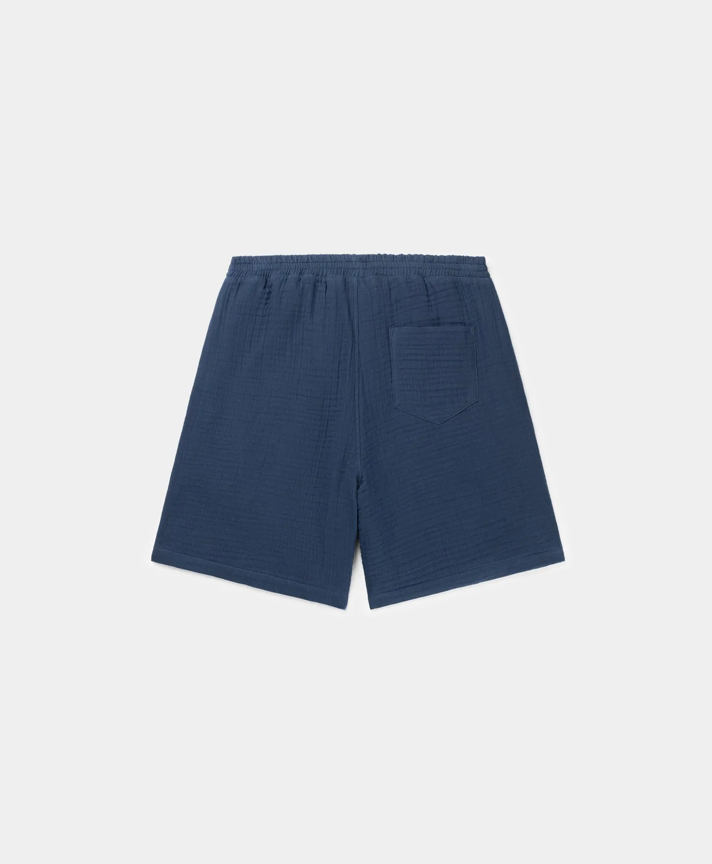 Pageant Blue Enzi Seersucker Shorts