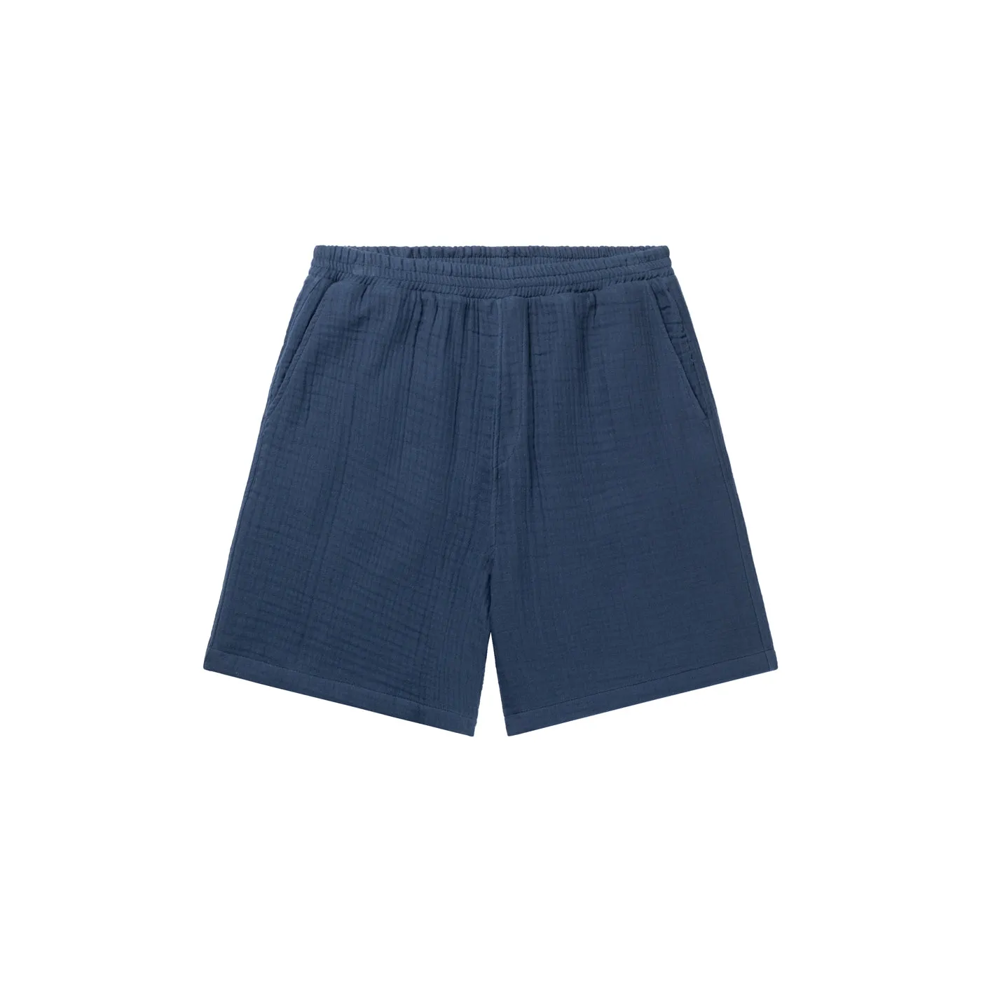 Pageant Blue Enzi Seersucker Shorts