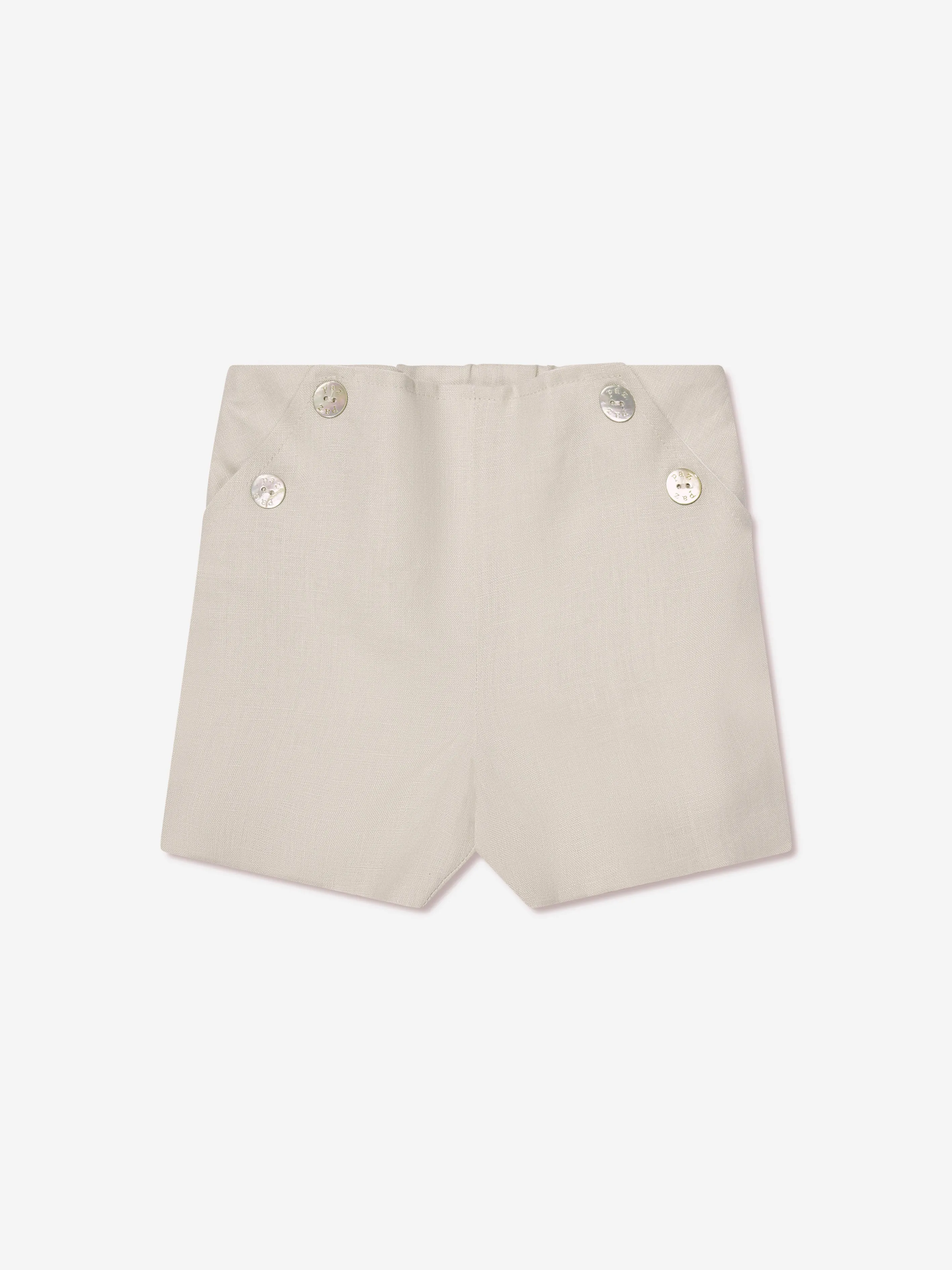 Paz Rodriguez Baby Boys Shirt And Shorts Set in Beige