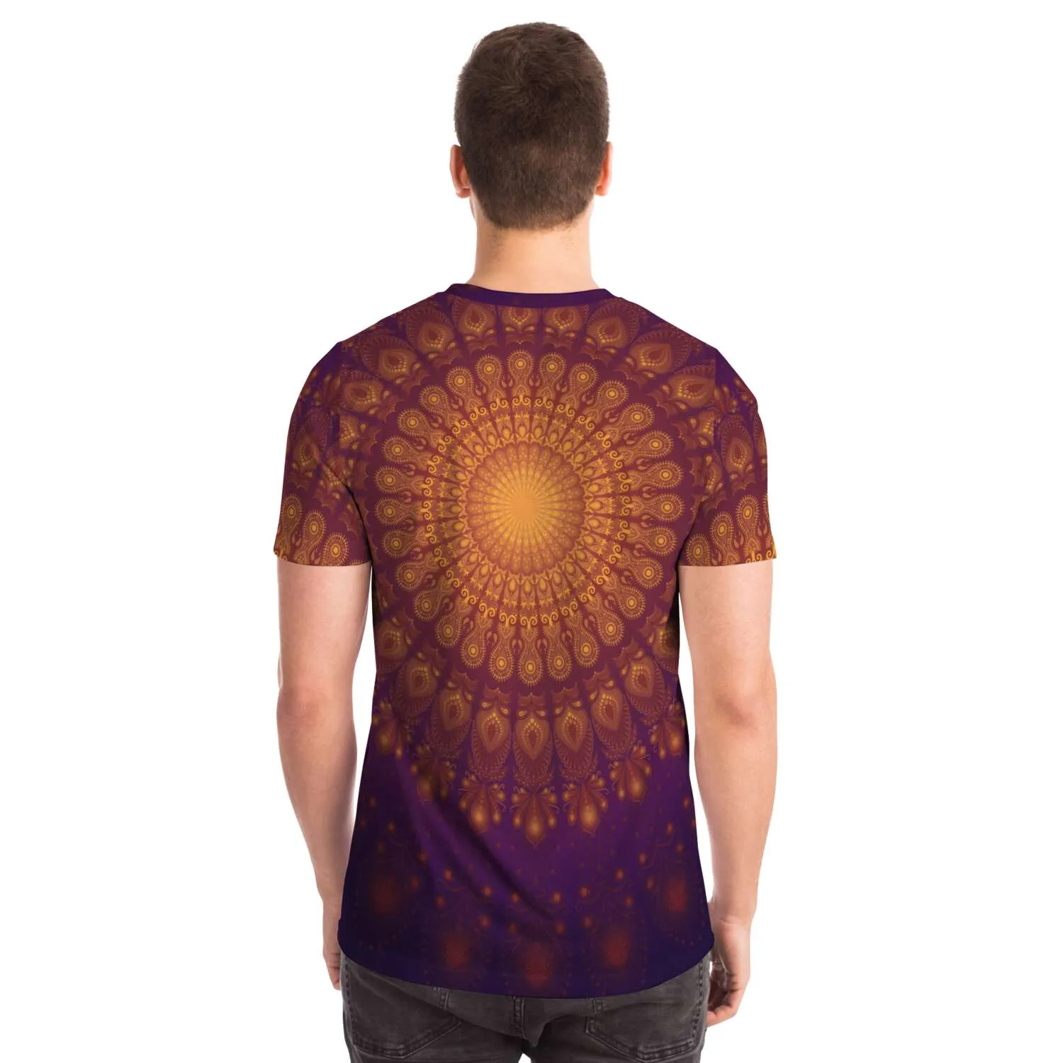 Peacock Feahter Mandala - Moon | Unisex T-Shirt | Mandalazed