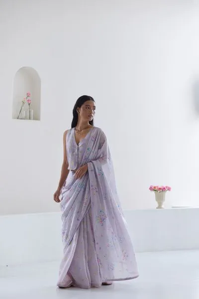 Picnic Daydream Mauve Saree